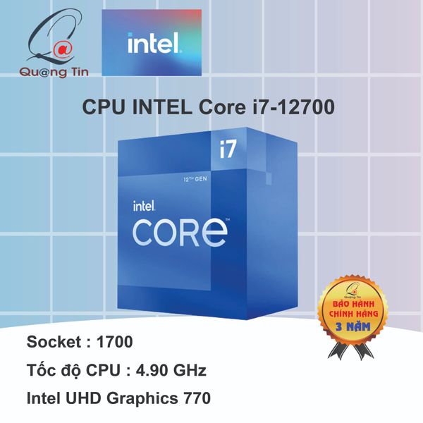 CPU INTEL Core i7-12700 | 1700
