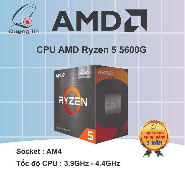 CPU AMD Ryzen 5 5600G có quạt tản nhiệt_100-100000252BOX