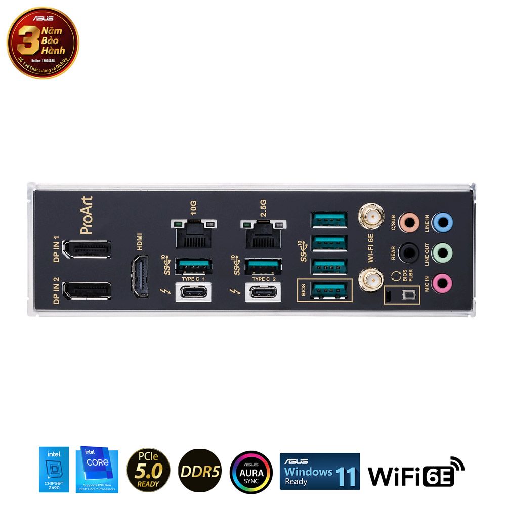 Mainboard Asus Proart Z690-Ceator Wifi (Intel Z690, Socket 1700, ATX, 4 khe RAM DDR5)