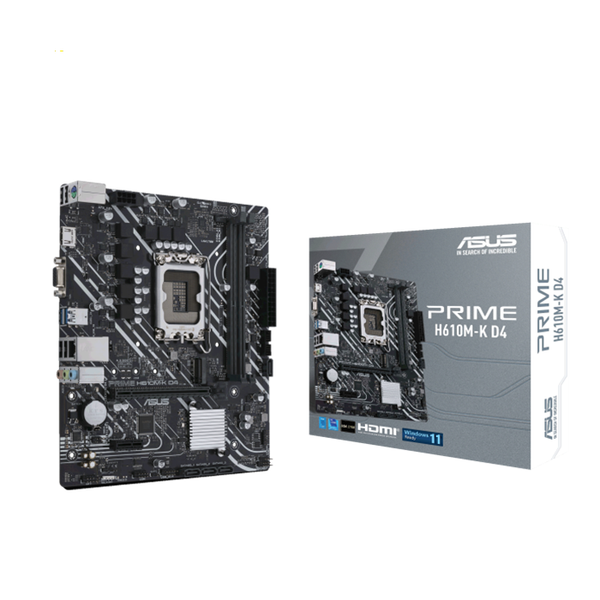 Mainboard Asus Prime H610M-K D4 (Intel H610, LGA 1700, M-ATX, 2 khe Ram DDR4)