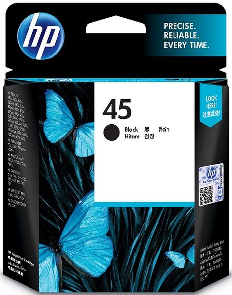 Mực in Chính hãng HP 45 Black Inkjet Print Cartridge (51645AA)