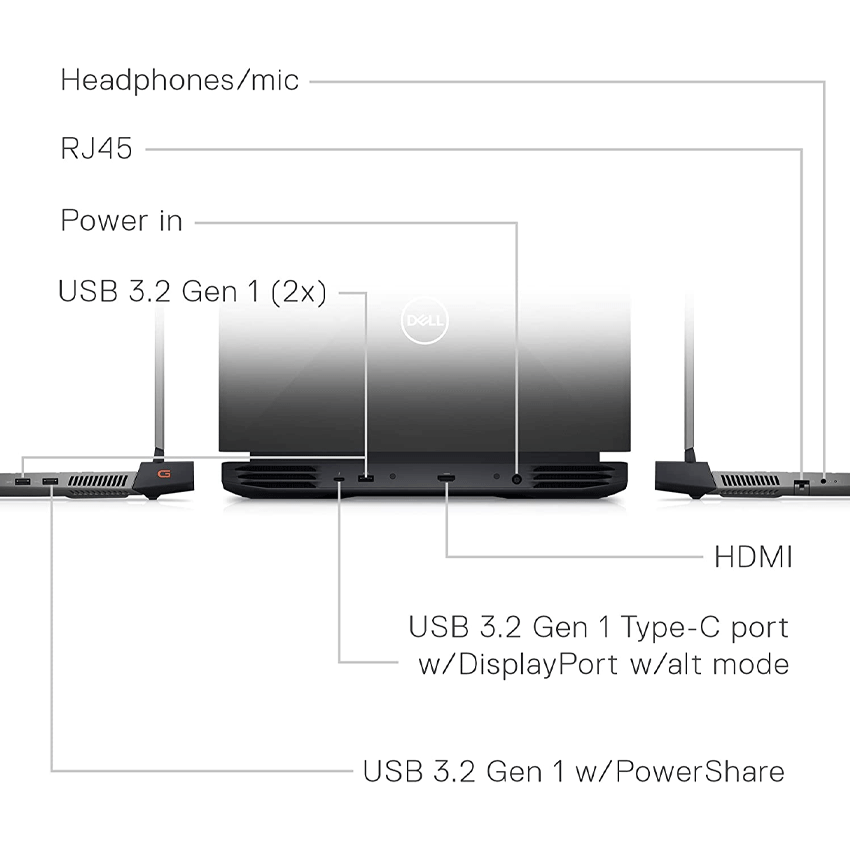 Laptop Dell Gaming G15 5520 71000334 (Core i7 12700H/ 16GB/ 512GB SSD/ Nvidia GeForce RTX 3060 6GB GDDR6/ 15.6 inch Full HD/ Windows 11 Home/ Phantom Grey)