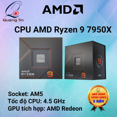 CPU AMD Ryzen 9 7950X AM5 | ZEN 4| Up To 4,5 GHz Boost 5,7 GHz | 16C32T | Cache 64 MB