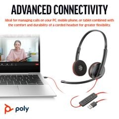 Tai nghe có dây Poly BW 3220 USB-C HS +USB-C/A 8X228A6