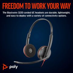 Tai nghe có dây Poly BW 3220 USB-C HS +USB-C/A 8X228A6