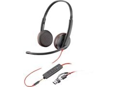 Tai nghe (Headset) Poly Blackwire 3225 Stereo USB-C +3.5mm Plug +USB-C/A Adapter