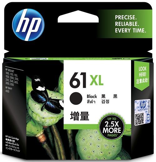 Mực in Chính hãng HP 61XL High Yield Black Original Ink Cartridge (CH563WA)