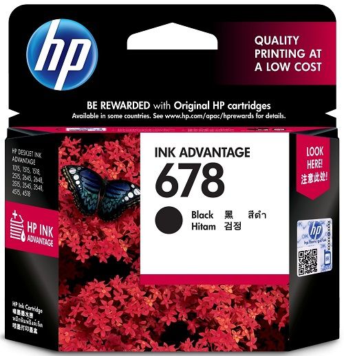 Mực in Chính hãng HP 678 Black Ink Cartridge (CZ107AA)