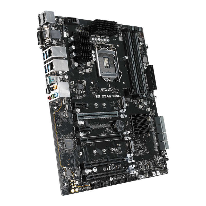 Mainboard Asus WS C246 Pro (Intel C246, LGA 1151, U-ATX, 4 khe RAM DDR4)