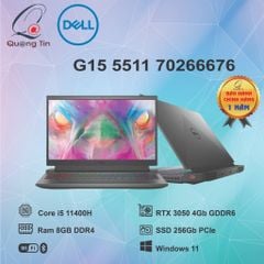 Laptop Dell Gaming G15 5511 70266676 (Core i5 11400H/ 8Gb/256Gb SSD/15 inch FHD/ RTX 3050 4Gb/Office HS 21/McAfee MDS/Win 11 Home/Dark Shadow Grey)