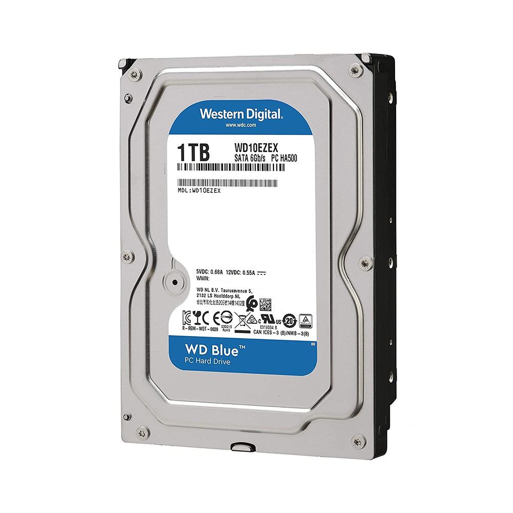 Ổ cứng HDD WD Blue 1TB SATA3 7200rpm (WD10EZEX) - Chính Hãng