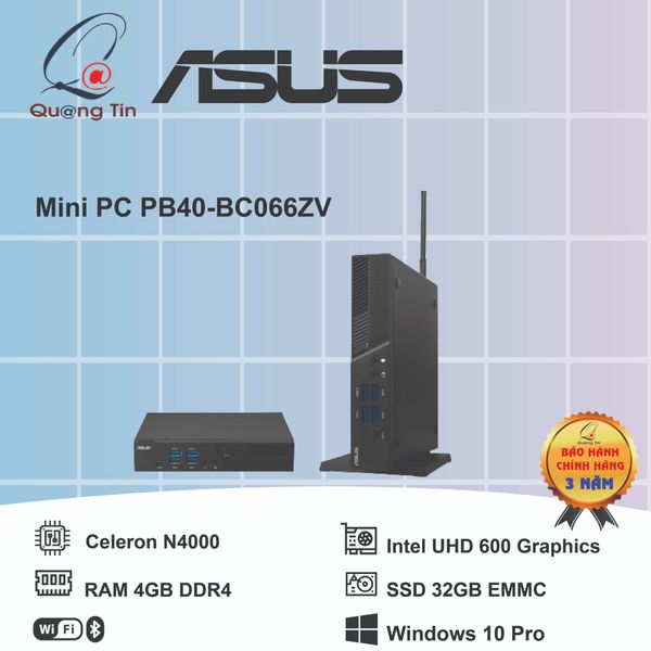 Máy tính để bàn Asus Mini PC PB40-BC066ZV - Chính Hãng