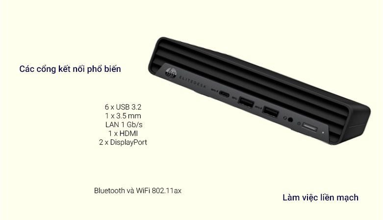 Máy tính để bàn HP EliteDesk 800 G6 Desktop Mini 60U63PA - Chính Hãng