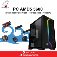 PC AMD5 5600 | Ryzen 5 5600 | B450M | DDR4 8GB| SSD 250GB|  PSU 600W