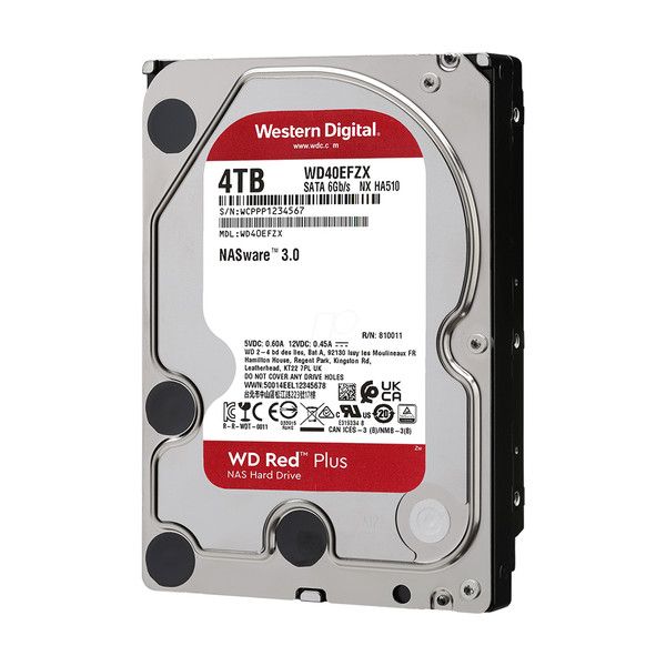 Ổ cứng WD Red Plus 4TB 3.5 inch 128MB Cache 5400RPM WD40EFZX - Chính Hãng