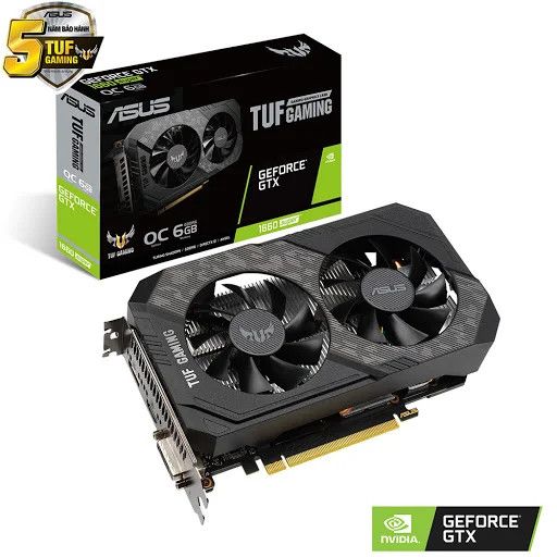 Card màn hình Asus TUF GTX 1660 Super-O6G GAMING (6GB GDDR6, 192-bit, DVI+HDMI+DP)