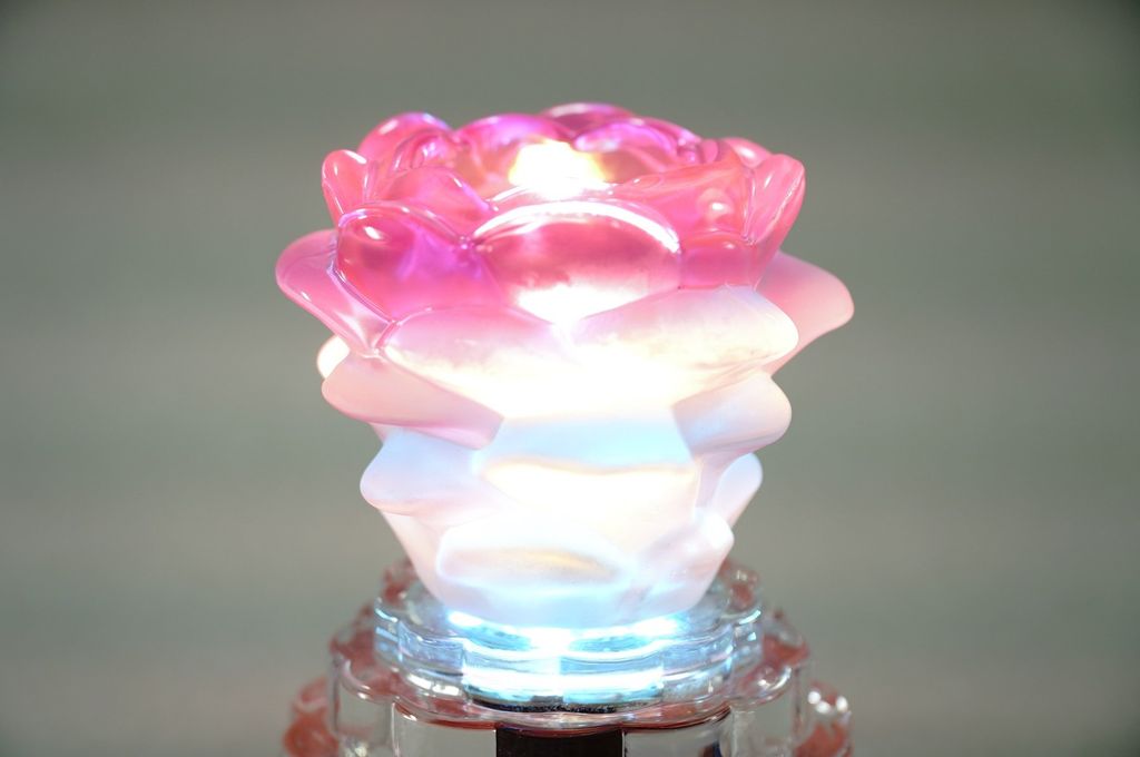 Đèn thờ điện lưu ly pha lê bông ngắn nguyên khối đèn thờ Phật led nhỏ - Cao 10cm