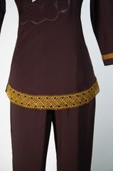 Trang phục đi chùa Nữ THUN XÉO REN, đồ lam Phật giáo dành cho Phật tử cao cấp - Nhiều cỡ