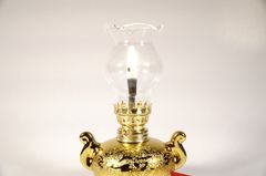 Đèn thờ điện led cúng truyền thống bầu tròn kim sa vàng cao 16cm sáng rực rỡ - Có dây + bóng sẵn