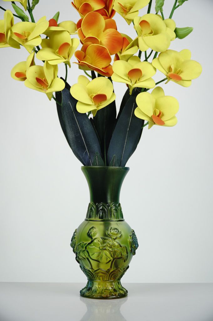 Hoa lan giả nhiều màu sắc cắm bình hoa trang trí decor hoa giả, cành hoa lan giả đặt bàn thờ đẹp - Dài 60cm