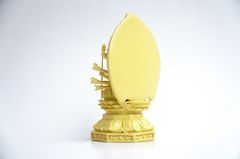Tượng Phật Thiên Thủ Thiên Nhãn Chuẩn Đề hào quang vàng đất - Cao 16cm