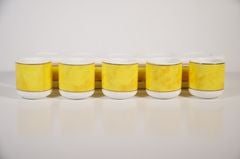 Bộ án 5 ly nước thờ cúng gốm sứ vàng hoàng kim mạ vàng - Hàng VIP