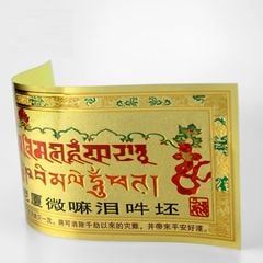 Bộ kinh phù Mật Tông tài lộc dán cửa nhà ở,cửa hàng,công ty - Đã trì chú