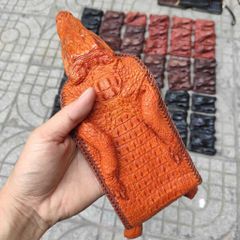 [MÀU VÀNG ĐẶC BIỆT...] Ví Cá Sấu Nguyên Con Có Đầu Và Chân Tay!