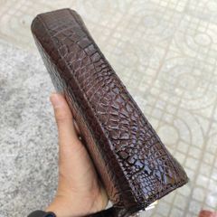 Clutch cầm tay da bụng cá sấu đẹp tinh tế (CÓ KHÓA SỐ BẢO MẬT)