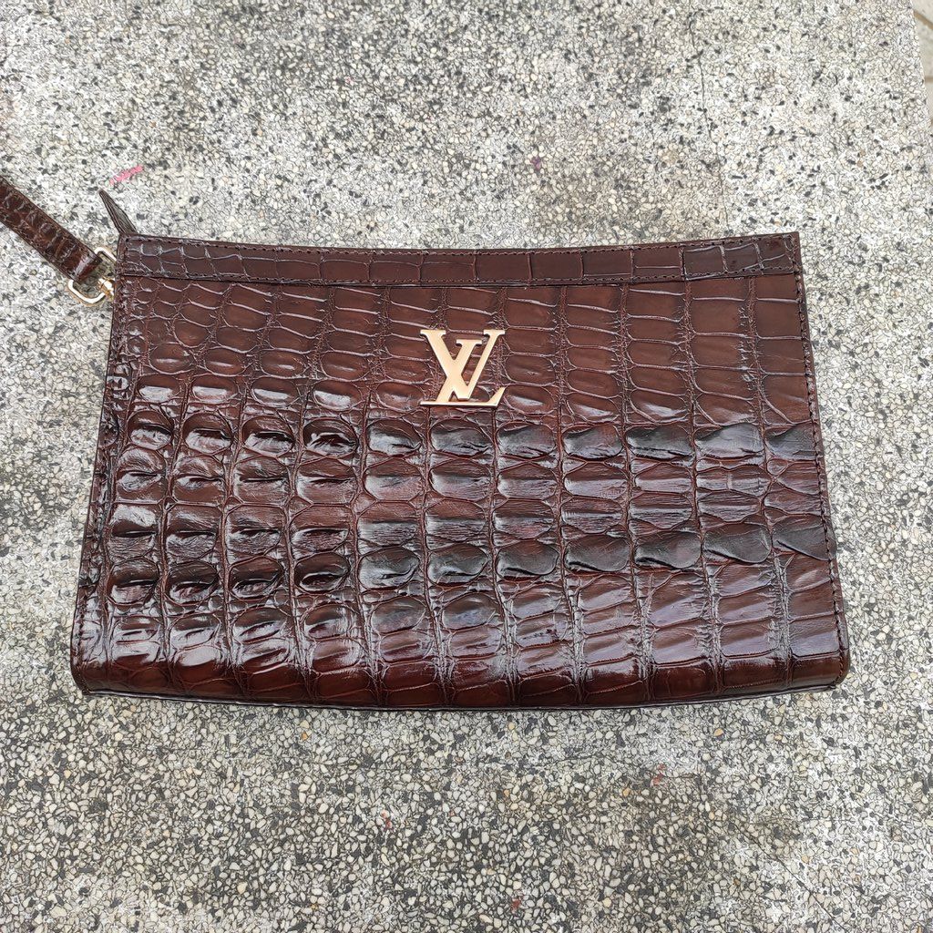 Clutch cầm tay da cá sấu cho nam [DA ĐUÔI CÁ SẤU RẤT ĐẸP]