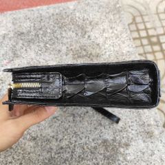 Clutch cầm tay da cá sấu [DA ĐUÔI CÁ SẤU MÀU ĐEN ĐẸP LỊCH LÃM]