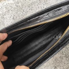 Clutch cầm tay da cá sấu [DA ĐUÔI CÁ SẤU MÀU ĐEN ĐẸP LỊCH LÃM]