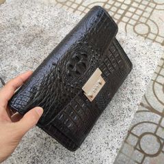 Clutch nam cầm tay da cá sấu [PHIÊN BẢN KHÓA SỐ CAO CẤP]