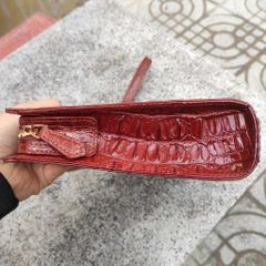 Clutch cầm tay cho nam [DA CÁ SẤU NÂU ĐỎ SANG CHẢNH]