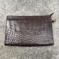 Clutch nam cầm tay [DA BỤNG CÁ SẤU PHIÊN BẢN MÀU NÂU LỊCH LÃM]