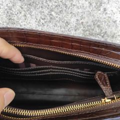 Clutch nam cầm tay [DA BỤNG CÁ SẤU PHIÊN BẢN MÀU NÂU LỊCH LÃM]