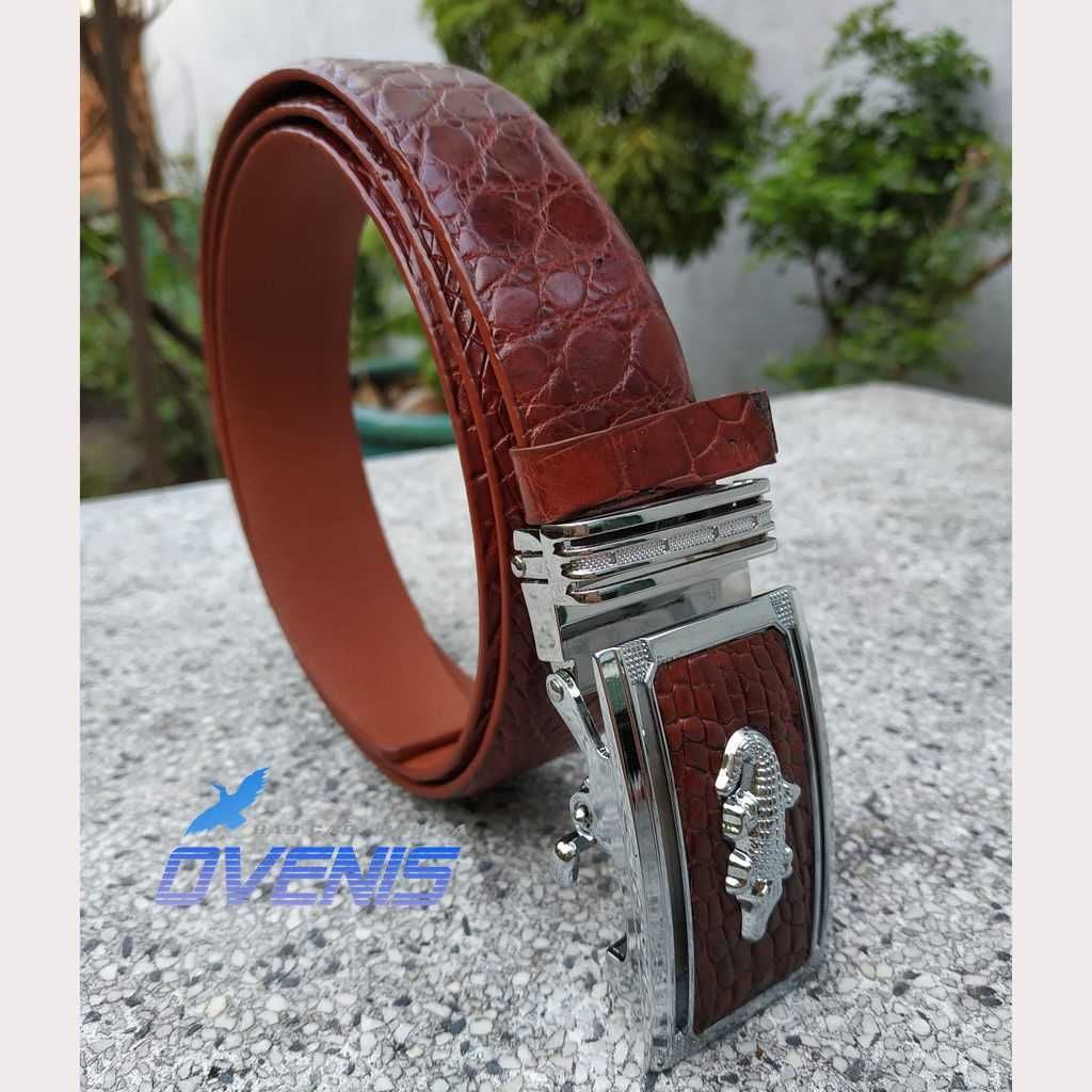 Thắt Lưng Da Cá Sấu Thật 100%. Da Bông Hông Rất Mềm Và Bền