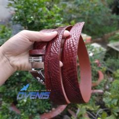 Thắt Lưng Da Cá Sấu Thật 100%. Da Bông Hông Rất Mềm Và Bền