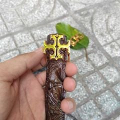 Thắt lưng Nữ. Gù gai cá sấu cao cấp [MẶT KHÓA THÉP KO GỈ]