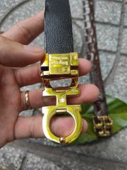 Dây lưng nữ [MẶT KHÓA THÉP KO GỈ]. Gù gai cá sấu sang trọng!