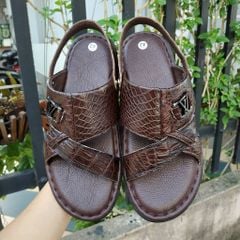Dép sandal nam da cá sấu thật 100% [Mẫu Đẹp Không Đụng Hàng] Giá rẻ nhất toàn quốc!