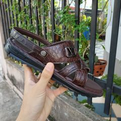 Dép sandal nam da cá sấu thật 100% [Mẫu Đẹp Không Đụng Hàng] Giá rẻ nhất toàn quốc!