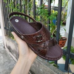 Dép sandal nam da cá sấu thật 100% [Mẫu Đẹp Không Đụng Hàng] Giá rẻ nhất toàn quốc!