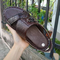 Dép sandal nam da cá sấu thật 100% [Mẫu Đẹp Không Đụng Hàng] Giá rẻ nhất toàn quốc!