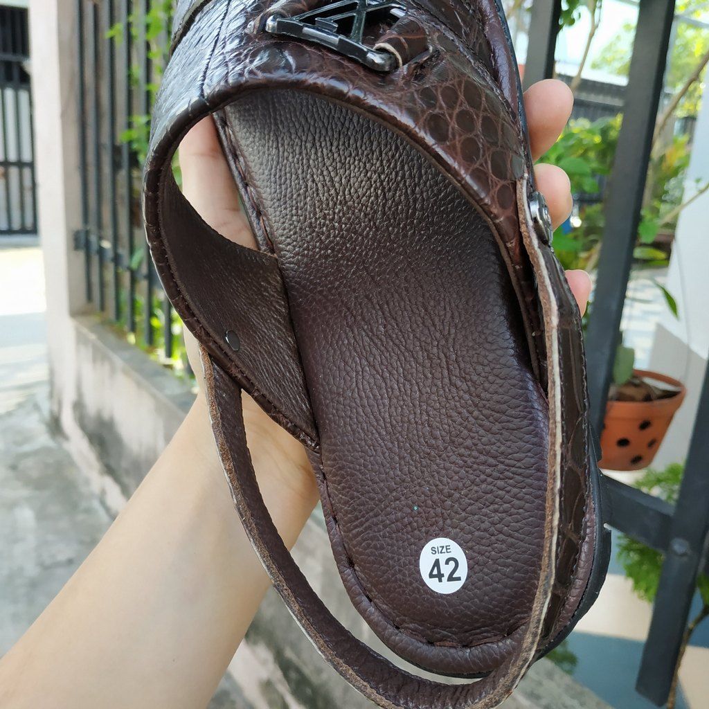 Dép sandal nam da cá sấu thật 100% [Mẫu Đẹp Không Đụng Hàng] Giá rẻ nhất toàn quốc!