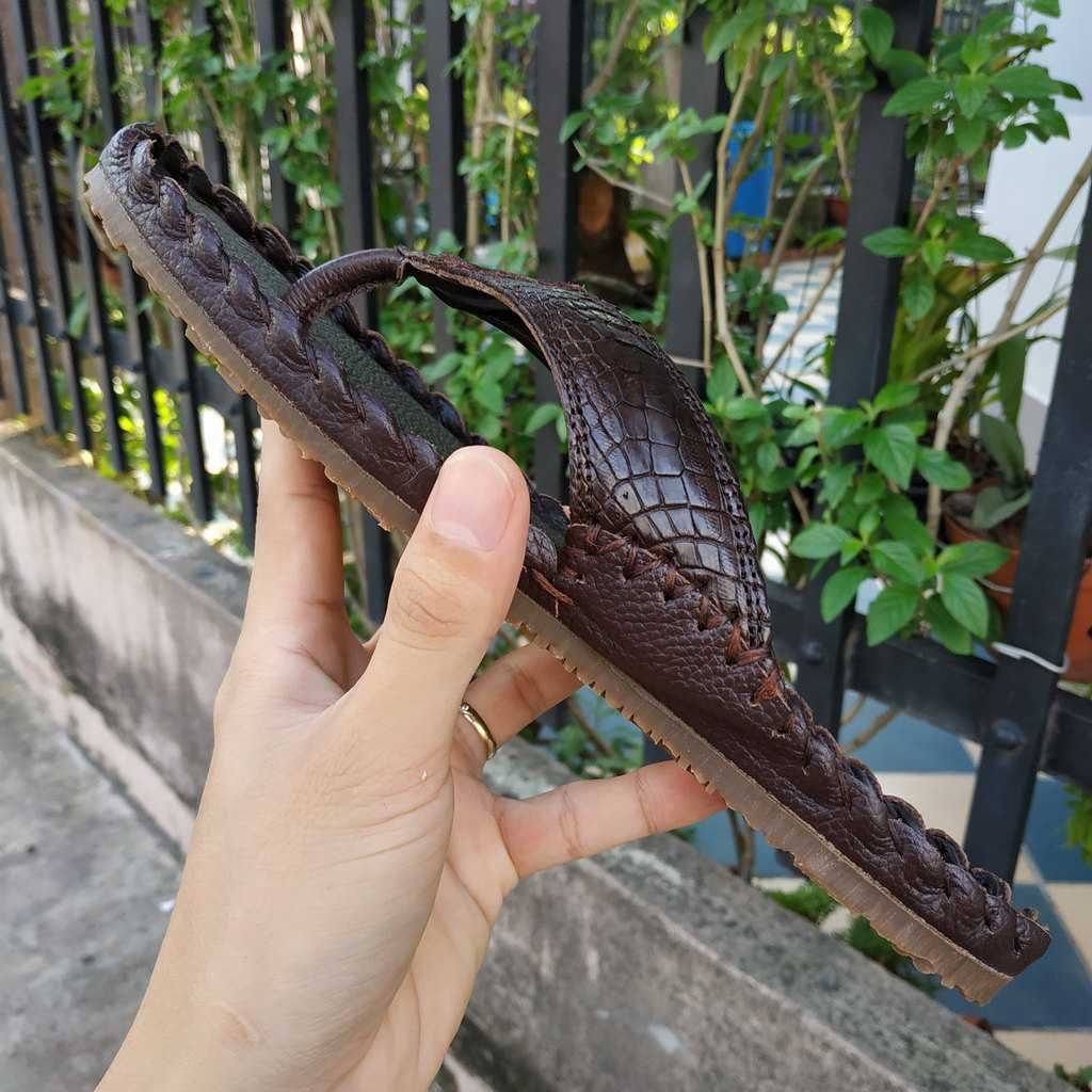 [RẺ VÔ ĐỊCH..] Dép kẹp nam da cá sấu trơn