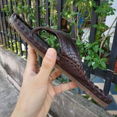 [RẺ VÔ ĐỊCH..] Dép kẹp nam da cá sấu trơn
