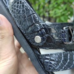 Dép sandal [DA CÁ SẤU HÀNG HIỆU] đế cao su tự nhiên siêu bền!