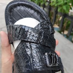 Dép sandal [DA CÁ SẤU HÀNG HIỆU] đế cao su tự nhiên siêu bền!