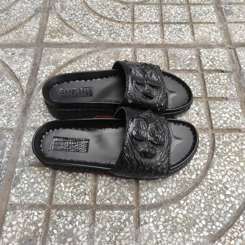 Dép đế MỚI CAO - NHẸ. Gù gai cá sấu siêu đẹp nam tính!
